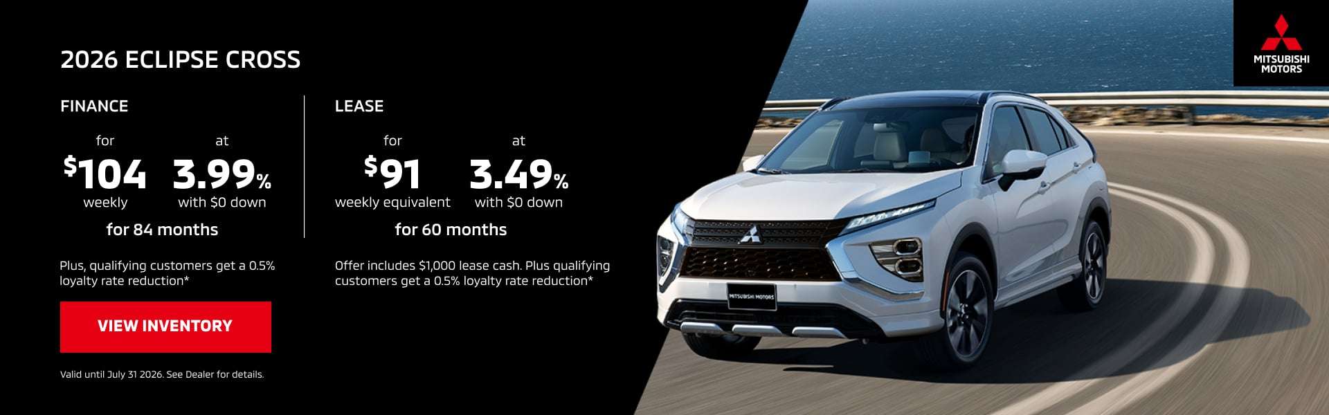 Eclipse cross offer