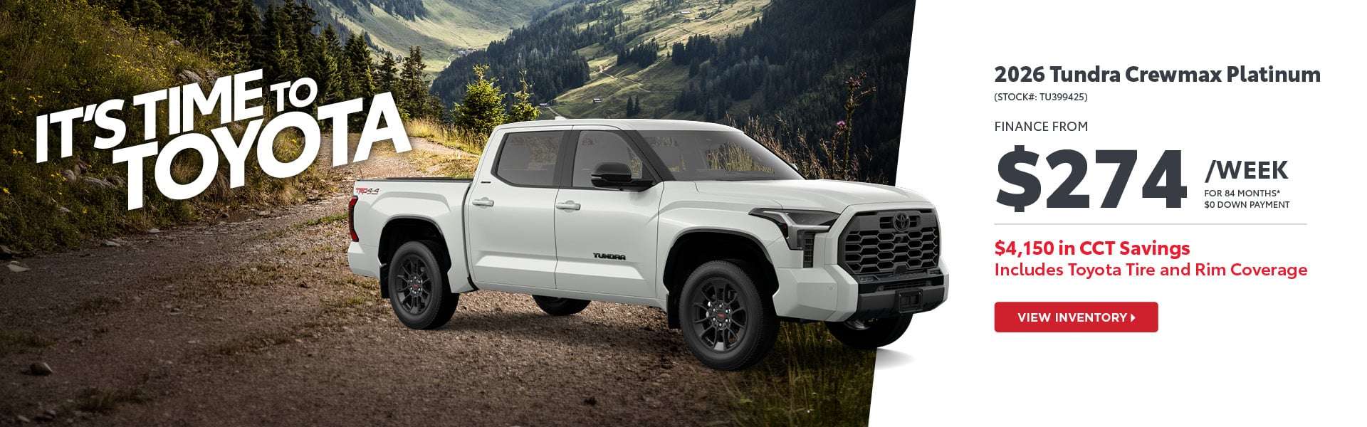 2026 Tundra Crewmax Platinum(Stock#: TU399425)