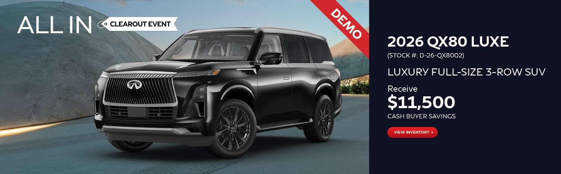 2026 QX80 LUXE (Stock #: D-26-QX8002)