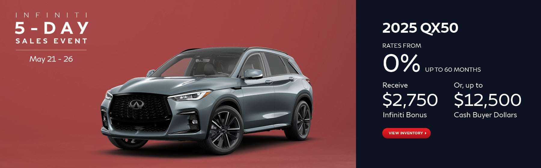 Infiniti 5-Day Sales Event: 2025 QX50