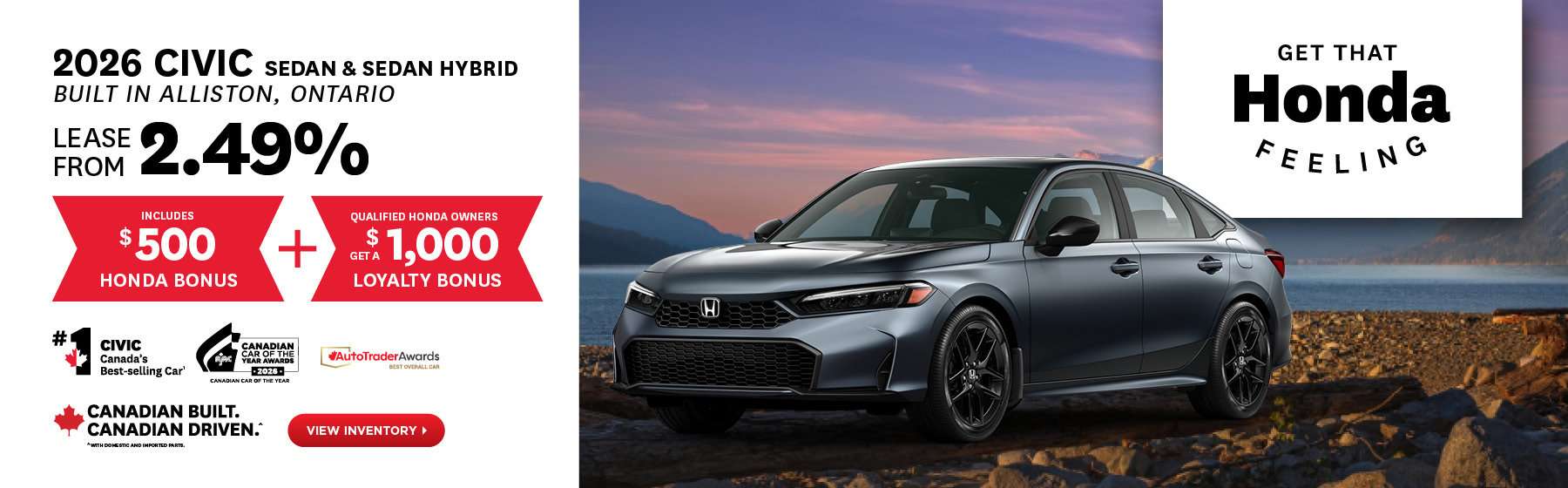 2026 Civic Sedan & Sedan Hybrid | Campus Honda Victoria