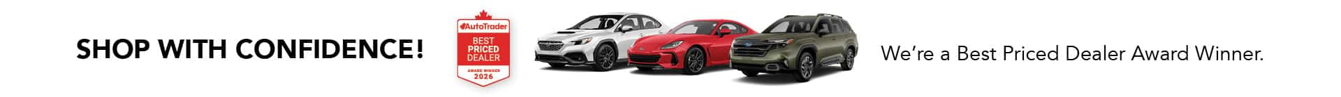 2026 AutoTrader Best Priced Dealer Award Winner