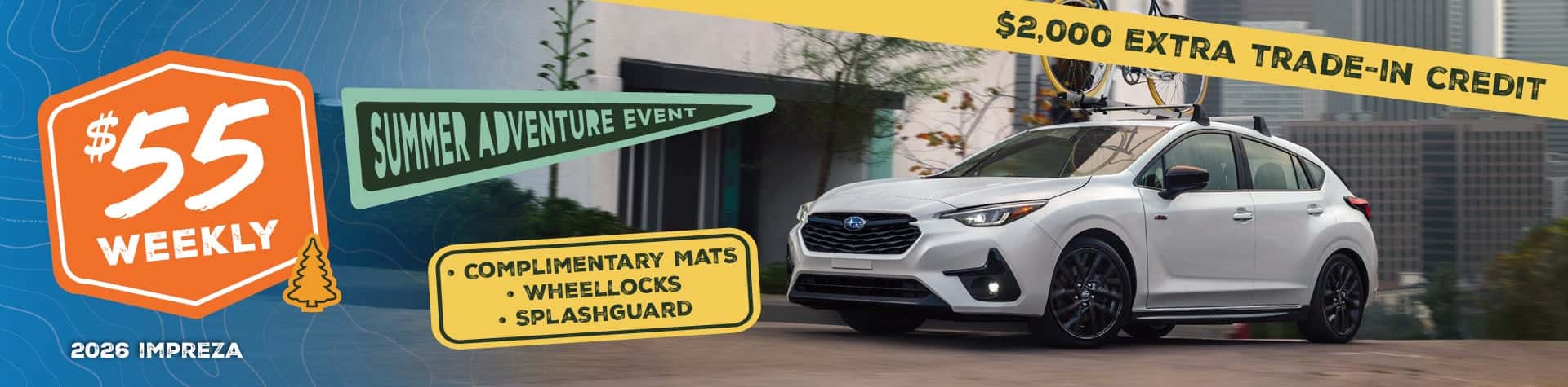 2026 Impreza from $55 Weekly | Complimentary Mats, Wheel Locks, Splashguard