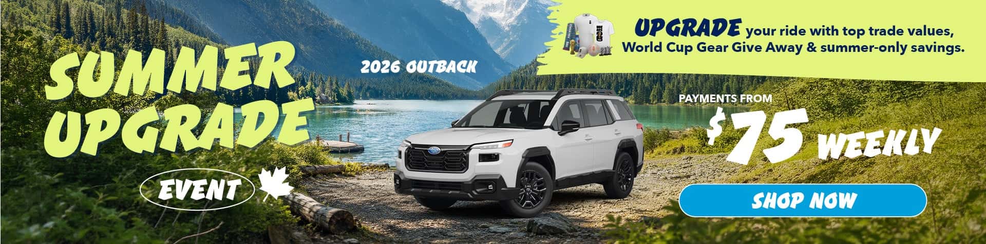 2026 Outback | From $75 Weekly 