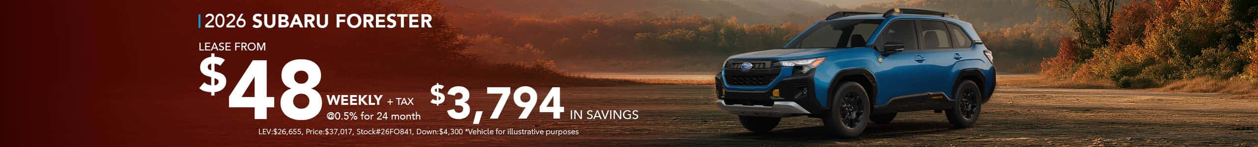2026 Subaru Forester $48/Week For 24Mo at Go Langley Subaru