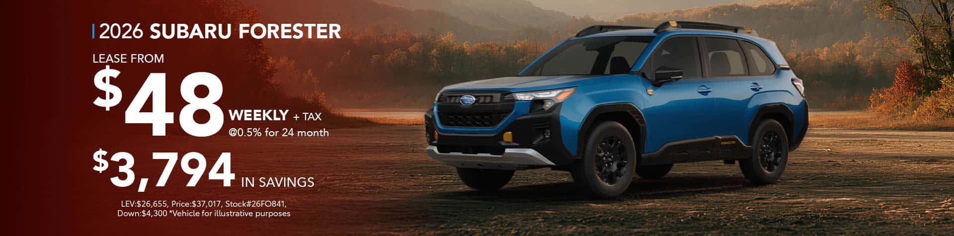 2026 Subaru Forester $48/Week For 24Mo at Go Langley Subaru