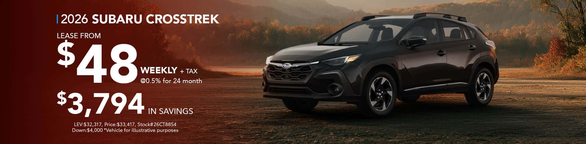 2026 Subaru Crosstrek $48/Week For 24Mo at Go Langley Subaru