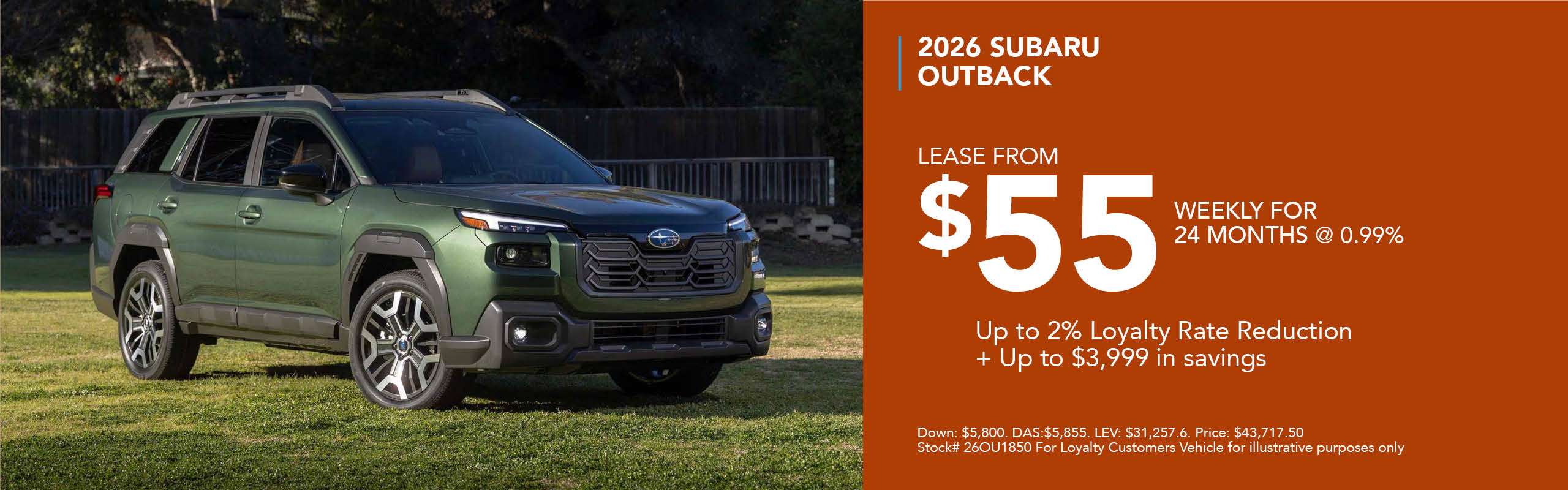 2026 Subaru Outback $55/Week For 24Mo at Go Langley Subaru