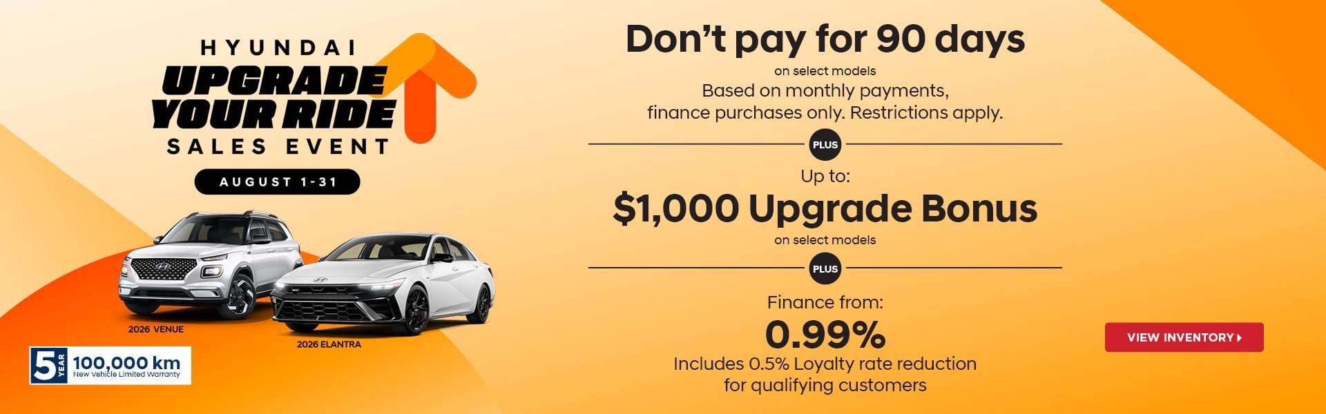 Upgrade Your Ride Sales Event