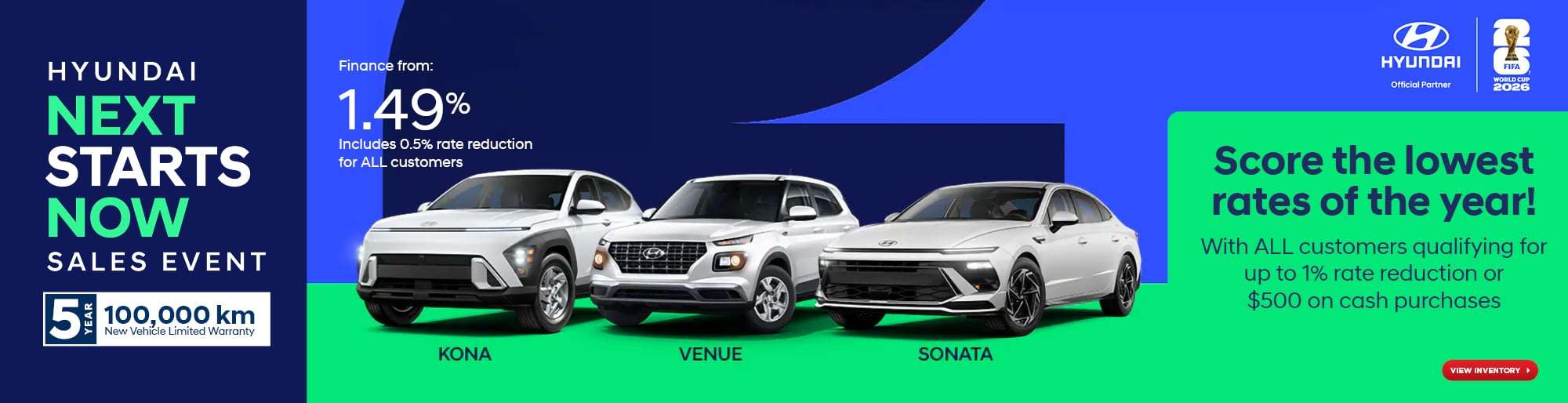 Hyundai Next Starts Now Sales Event