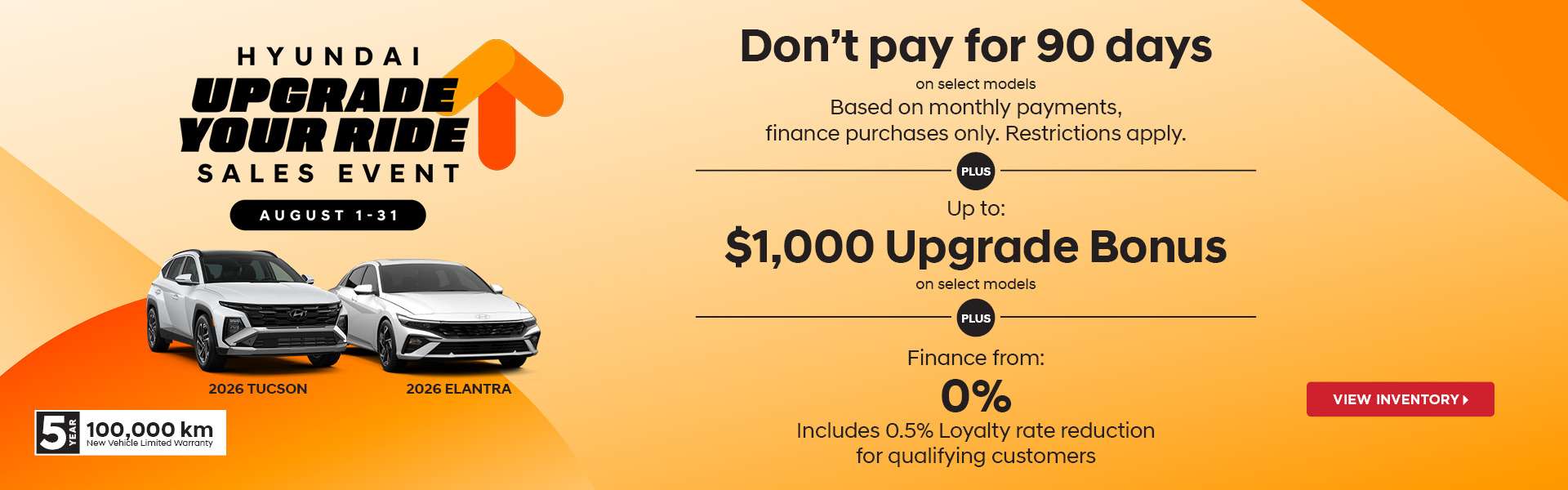 Hyundai Upgrade Your Ride Sales Event