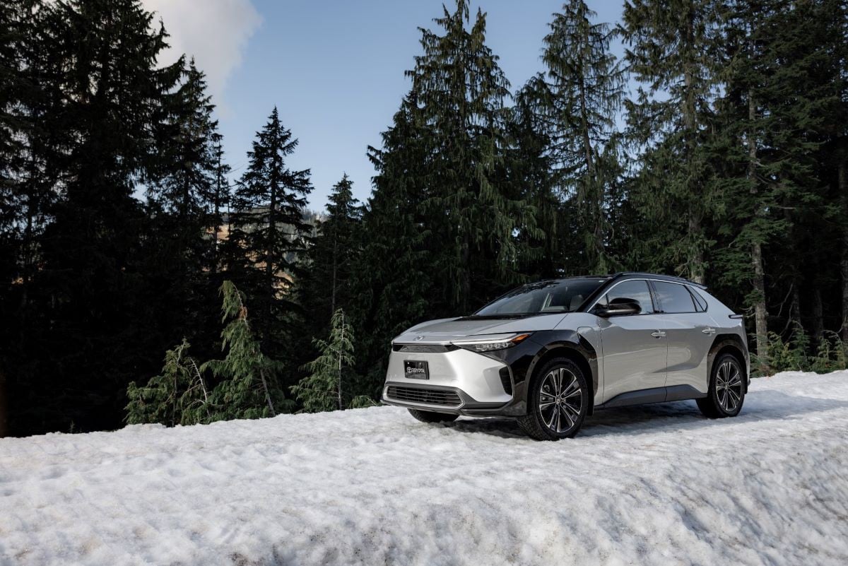 Toyota Electric SUV In Snow