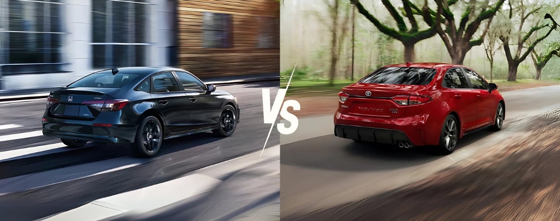 2025 Honda Civic Hybrid vs 2025 Toyota Corolla Hybrid