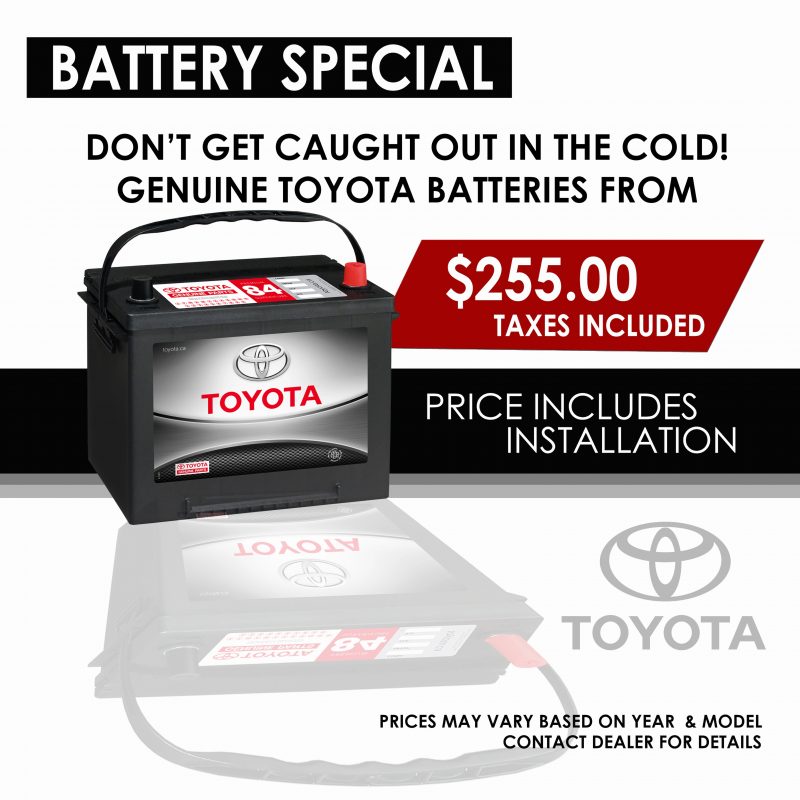 Battery Special GUELPH TOYOTA