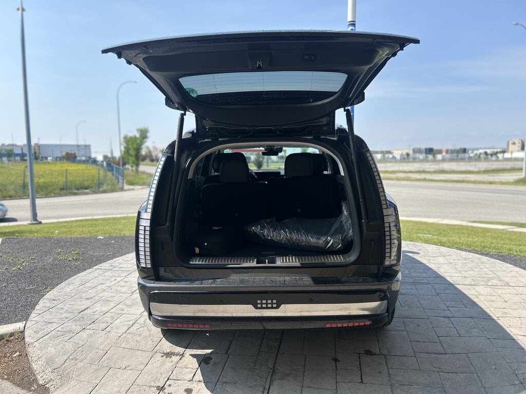 The image shows the cargo area of the 2026 Hyundai IONIQ 9. This design allows for easy access and ample room for transporting items, making it ideal for road trips or everyday use.