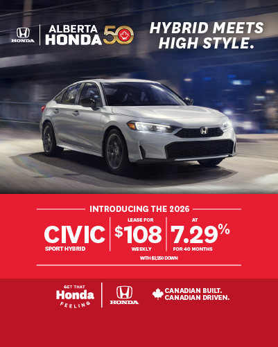 Alberta Honda - Honda Civic Hybrid - Promo Image Alberta Honda - Honda Civic Hybrid - Promo Image