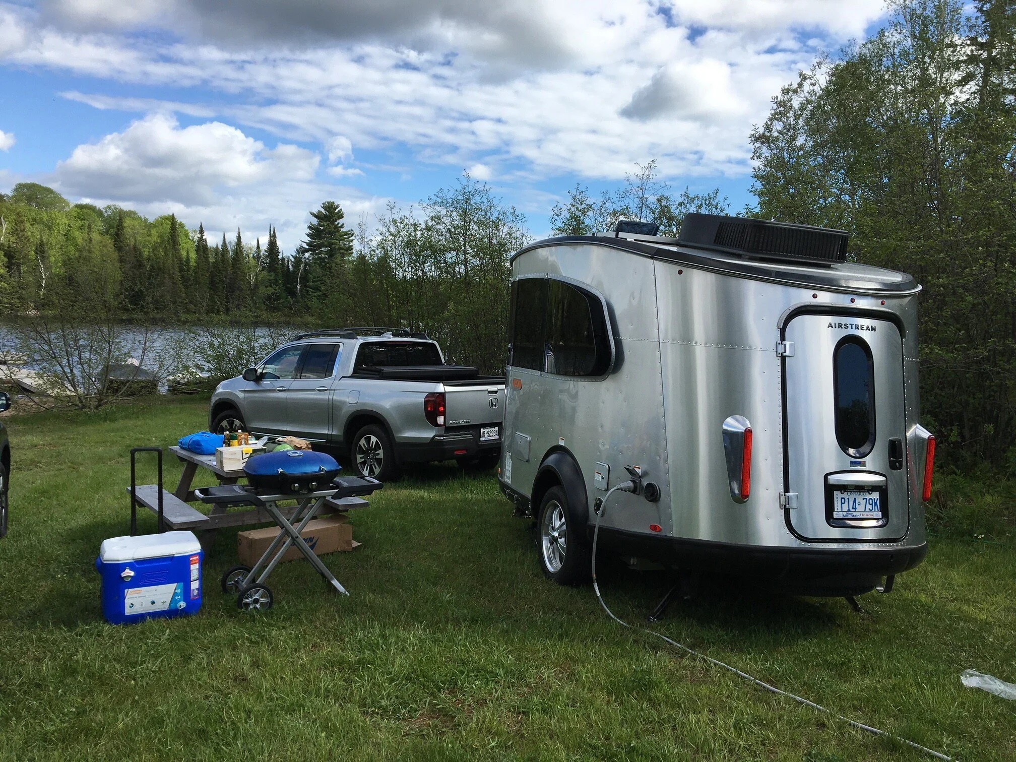   Honda truck and an RV