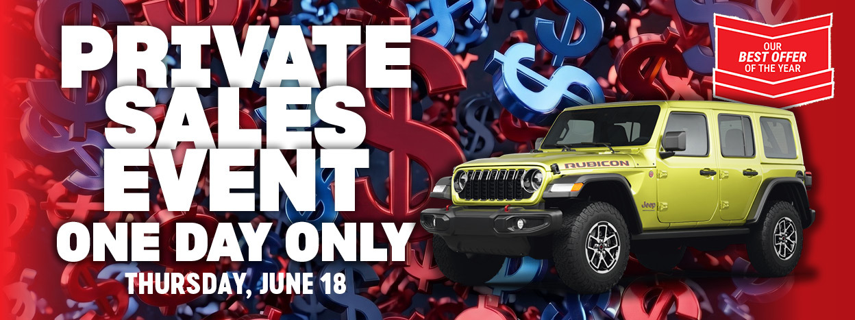 Private Sales Event. June 18