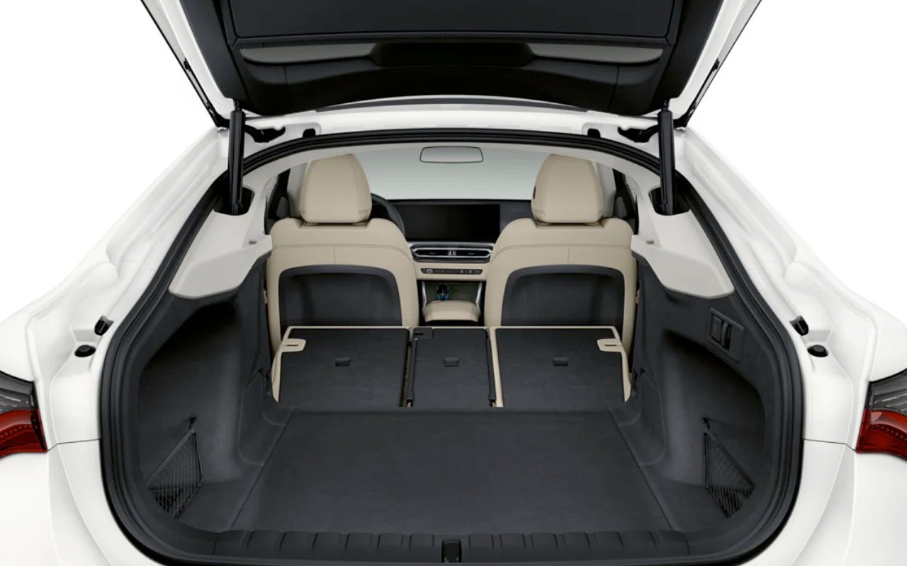 view of the cargo area of a 2023 BMW i4.