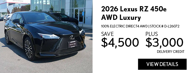 2026 Lexus RZ 450e