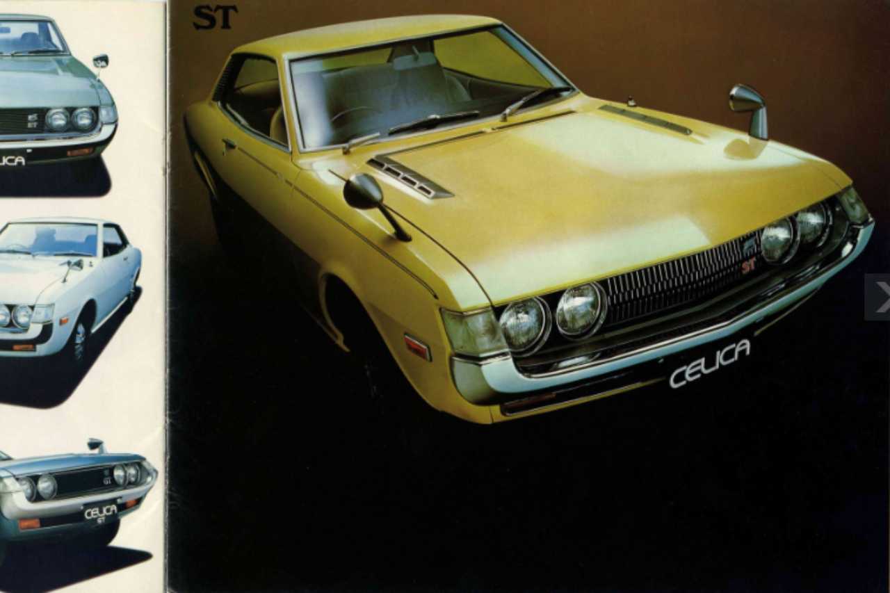 A vintage print ad for the Toyota Celica vehicle.