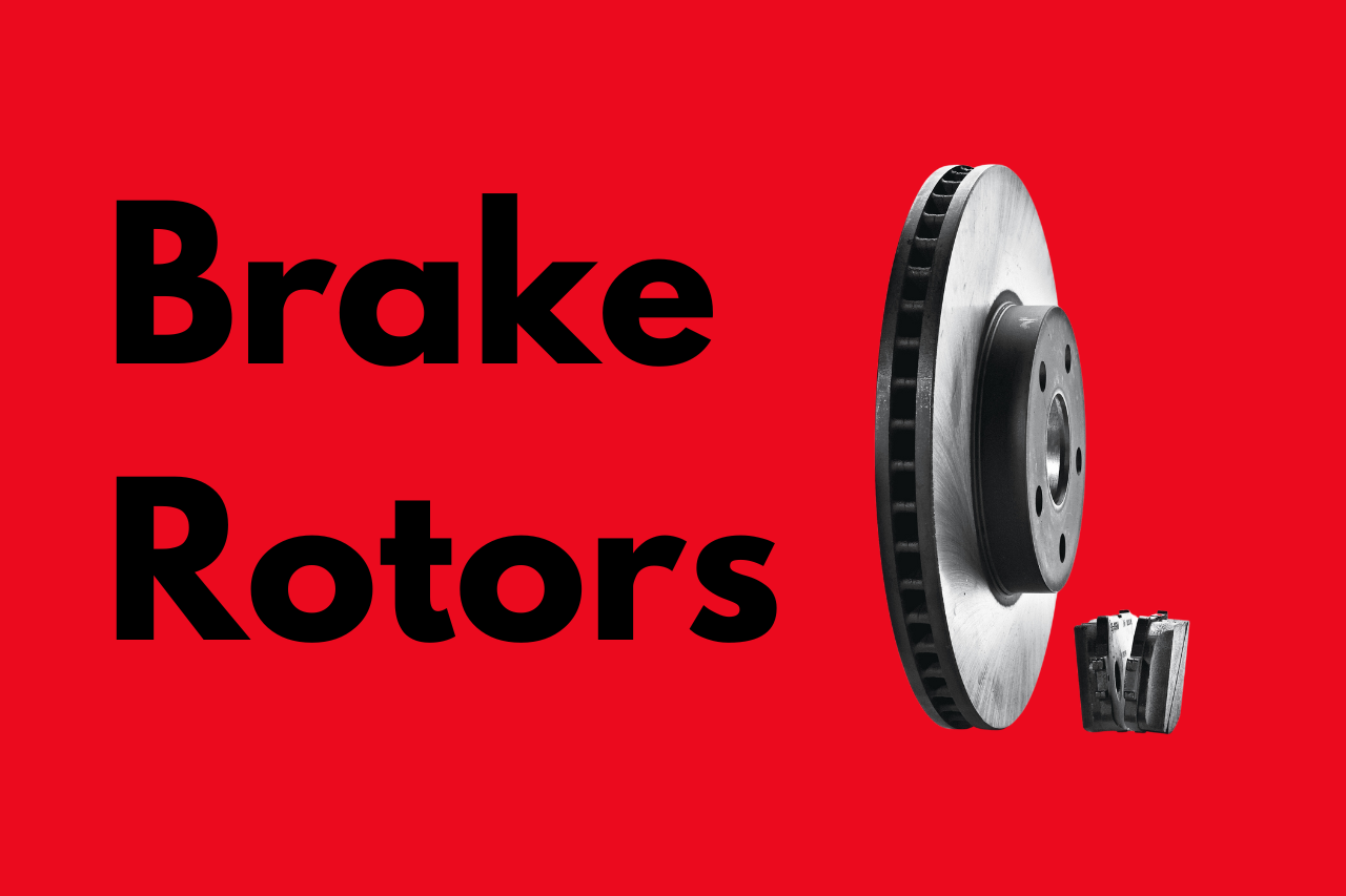 A Toyota Genuine Parts brake rotor system is pictured on a red background.