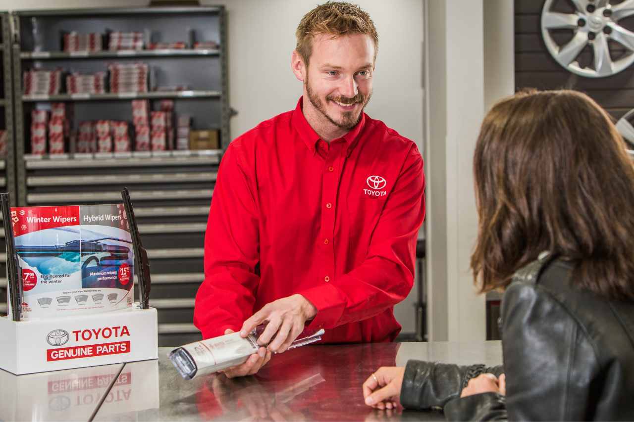 A Toyota Parts expert answers a customers service questions, and discusses new windshield wipers. 