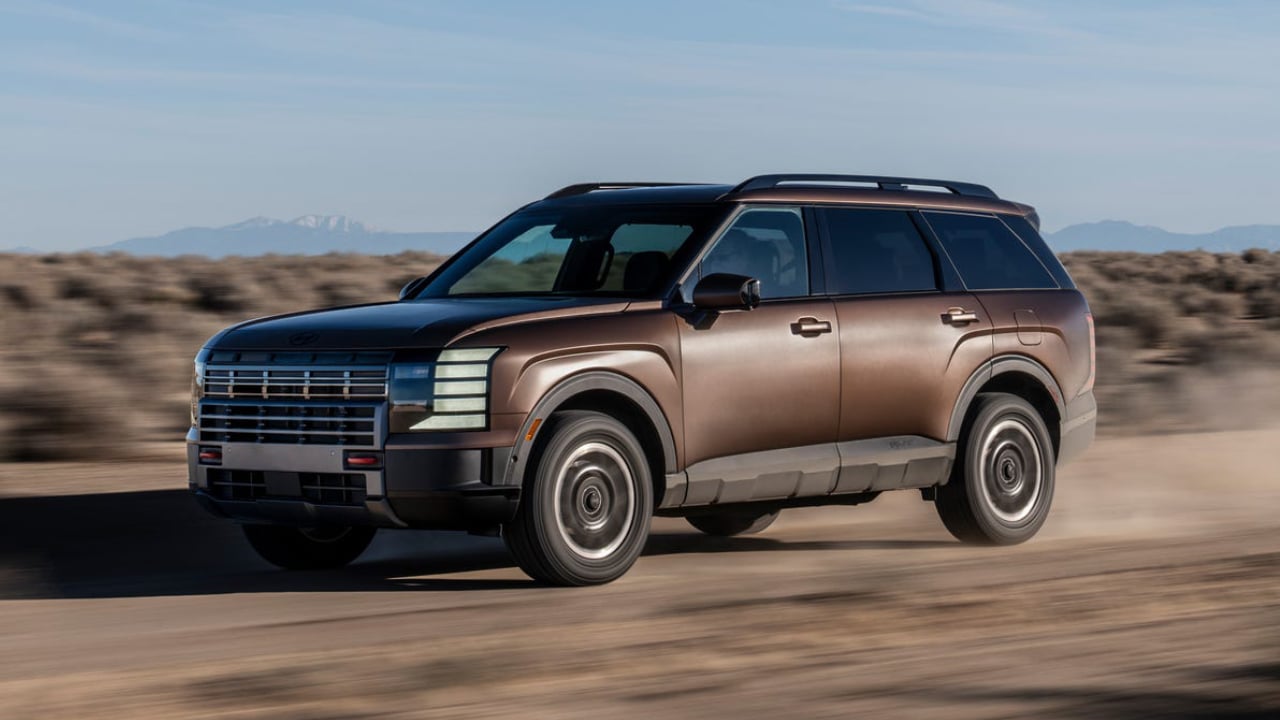 vue latérale avant d'un Hyundai Palisade 2026