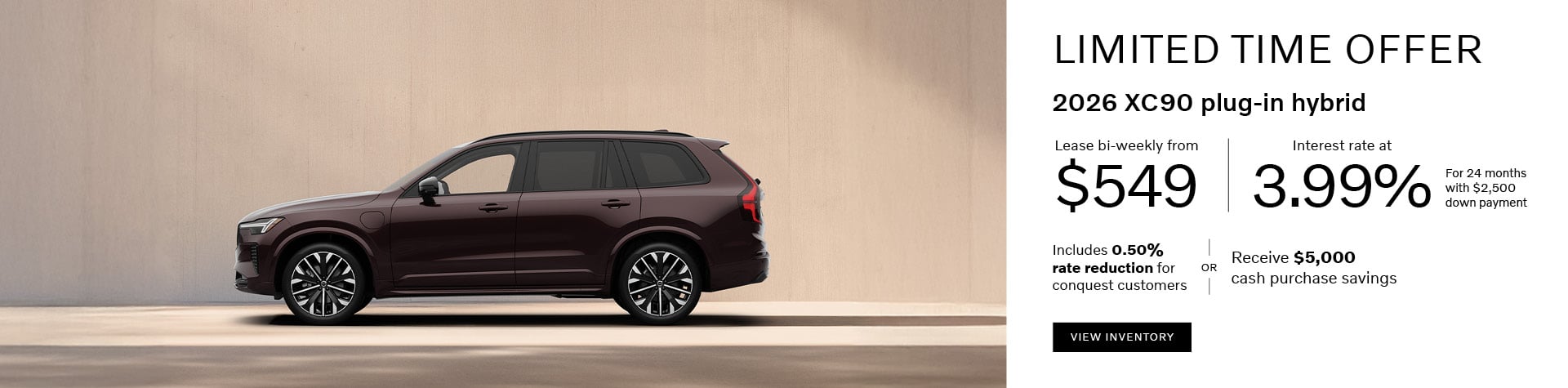 Limited Time Offer: 2026 XC90 plug-in hybrid Limited Time Offer | 2026 XC90 plug-in hybrid