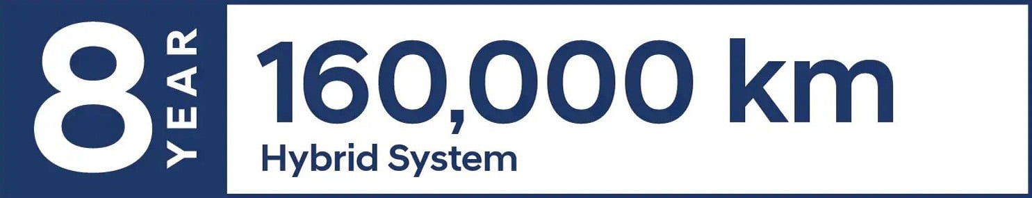 8 year/160,000 km warranty on Hybrid System