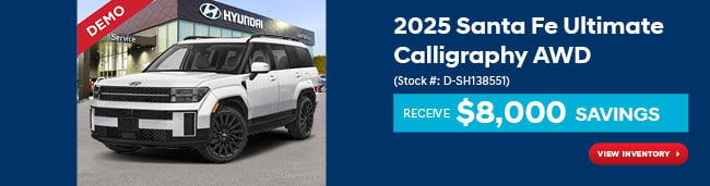 2025 Santa Fe Ultimate Calligraphy AWD (Stock #: D-SH138551)