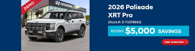 2026 Palisade XRT Pro (Stock #: D-TU078663)