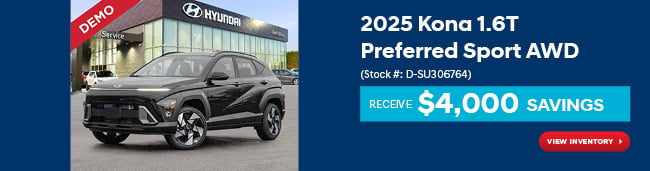 2025 Kona 1.6T Preferred Sport AWD (Stock #: D-SU306764)