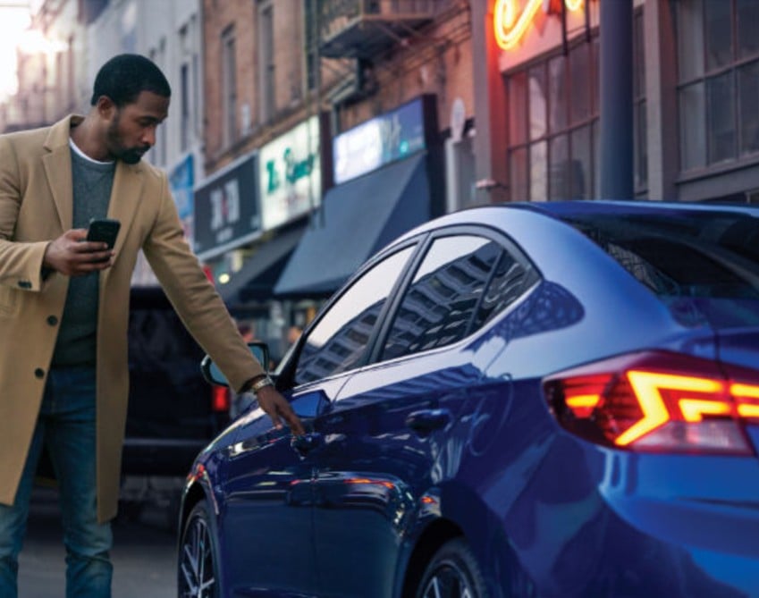 Man near car